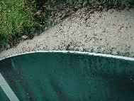 Steile Teichwand